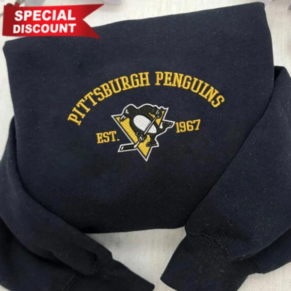 Vintage Pittsburgh Penguins Embroidered Sweatshirts, T-Shirts, Hoodies