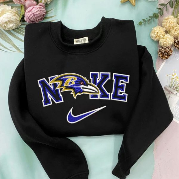 Nike NFL Baltimore Ravens Football Embroidered Sweatshirts, T-Shirts, Hoodies