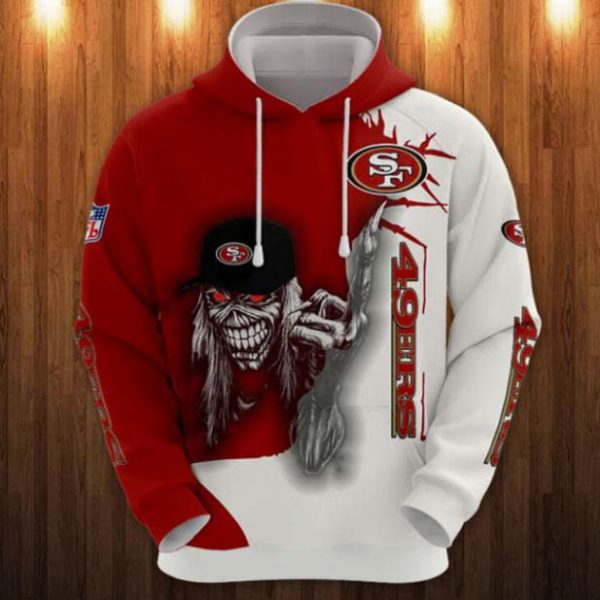 San Francisco 49ers Football Fan Hoodie, San Francisco NFL Fan Football for Men Women