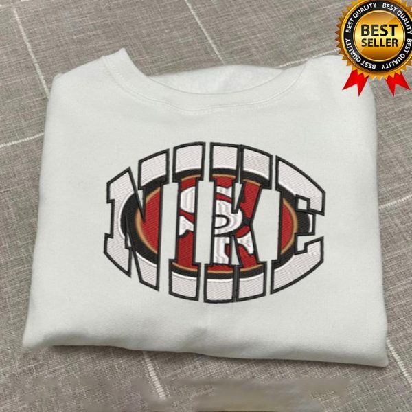 NIKE NFL San Francisco 49ers Football Logo Embroidered Sweatshirts, T-Shirts, Hoodies