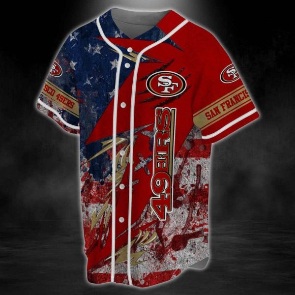 NFL San Francisco 49ers Baseball Jersey Shirts