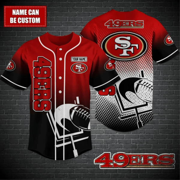 Personalized NFL San Francisco 49ers Custom Name Baseball Jersey Shirts