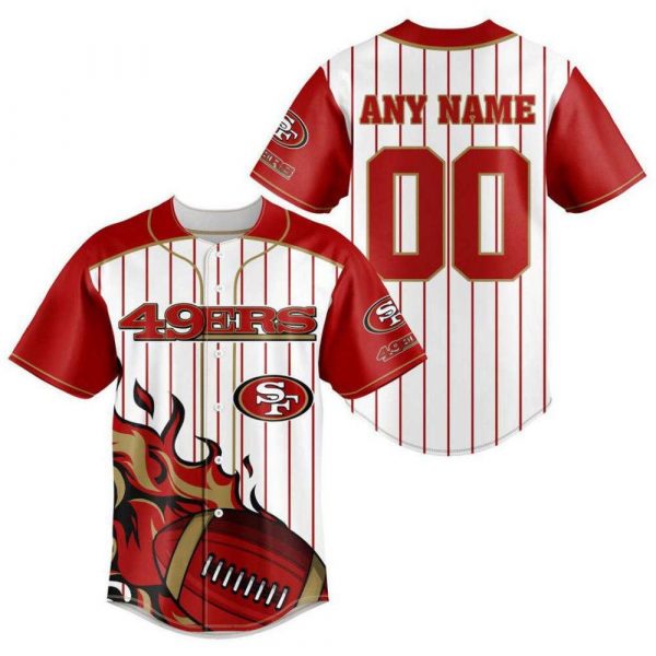 Personalized NFL San Francisco 49ers Custom Name and Number Baseball Jersey Shirts