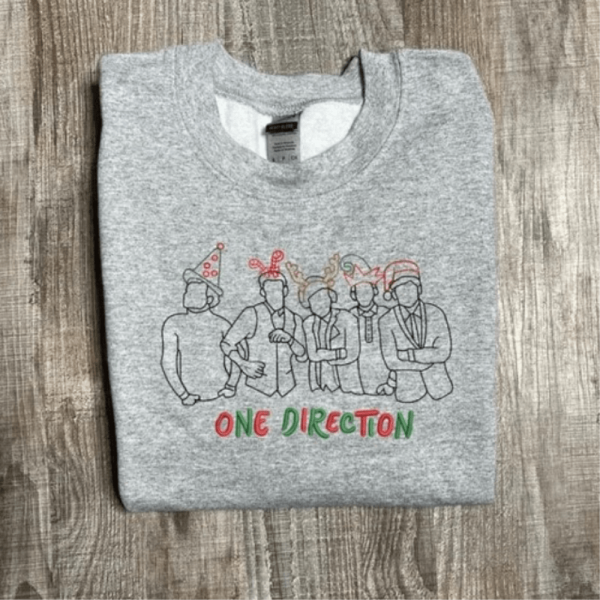 One Direction Band Christmas Embroidered Sweatshirts, T-Shirts, Hoodies