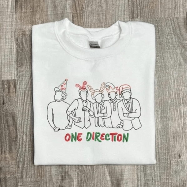 One Direction Band Christmas Embroidered Sweatshirts, T-Shirts, Hoodies