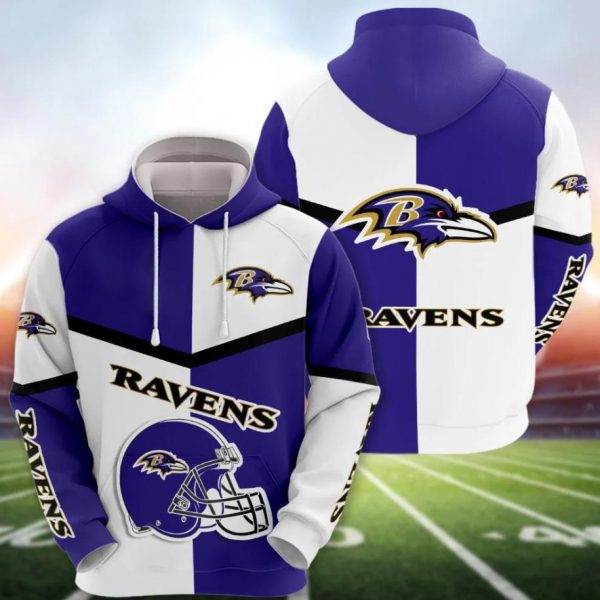 2024 NFL Baltimore Ravens Football Super Bowl 3D Hoodies, Sweatshirts, T-Shirts