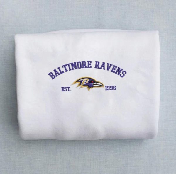 NFL Baltimore Ravens 1996 Football Embroidered Sweatshirts, T-Shirts, Hoodies