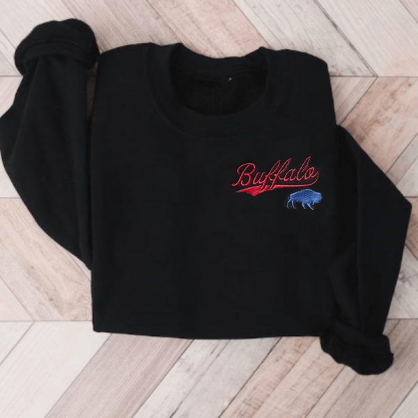 Buffalo Bills NY sweatshirt embroidered, Gift for Buffalo Bills Lover