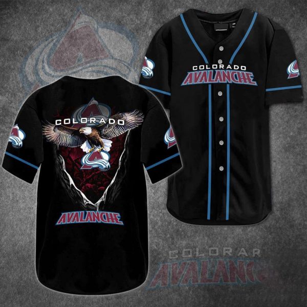 NHL Colorado Avalanche Baseball Jersey Shirts