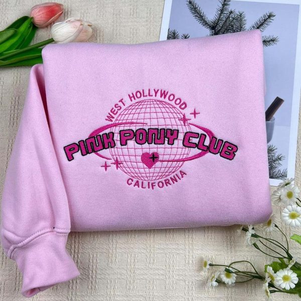 West Hollywood Pink Pony Club ChapPell Roan Midwest Princess Embroidered Sweatshirts, T-Shirts, Hoodies