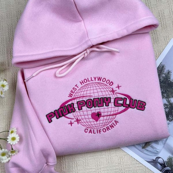 West Hollywood Pink Pony Club ChapPell Roan Midwest Princess Embroidered Sweatshirts, T-Shirts, Hoodies