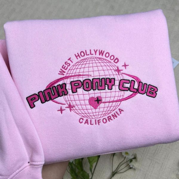 West Hollywood Pink Pony Club ChapPell Roan Midwest Princess Embroidered Sweatshirts, T-Shirts, Hoodies