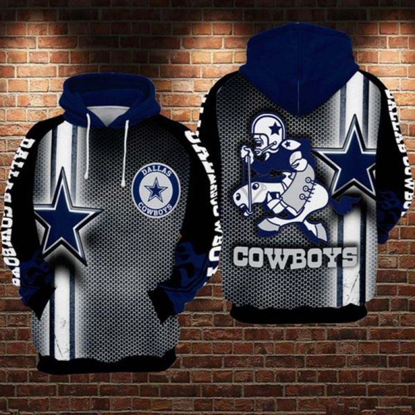 Dallas Cowboys Bright Star 3D Hoodie, Cowboys Football Fan Gift