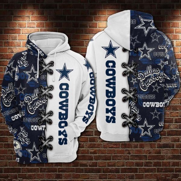 Dallas Cowboys Nfl Football White 3d Hoodie, Cowboys Football Fan Gift