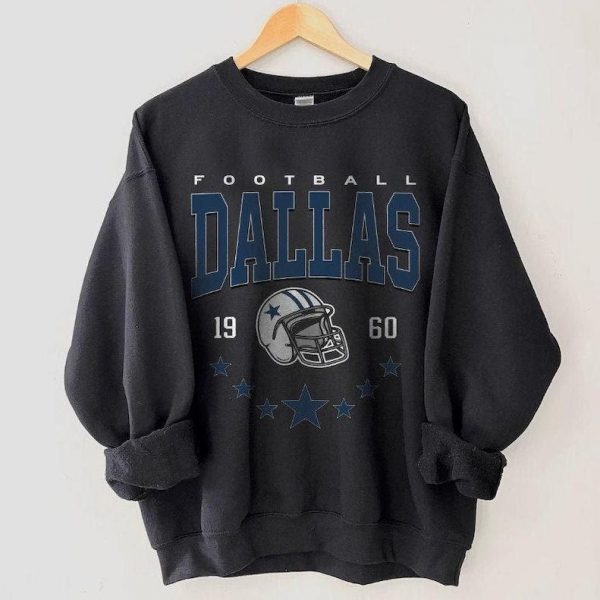 Vintage Dallas Football Fan Sweatshirt, Dallas Game Day Football Fan Gift