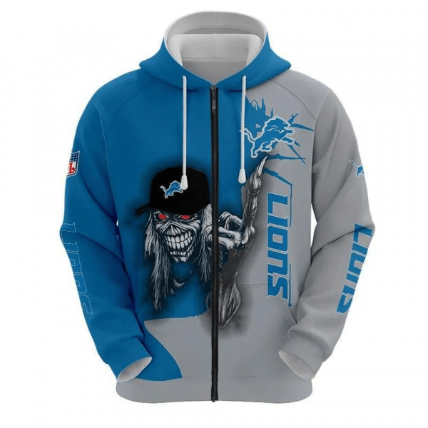 Detroit Lions Football Logo 3D Hoodie, Ultra Death Nfl 3D Unisex Sweatshirt