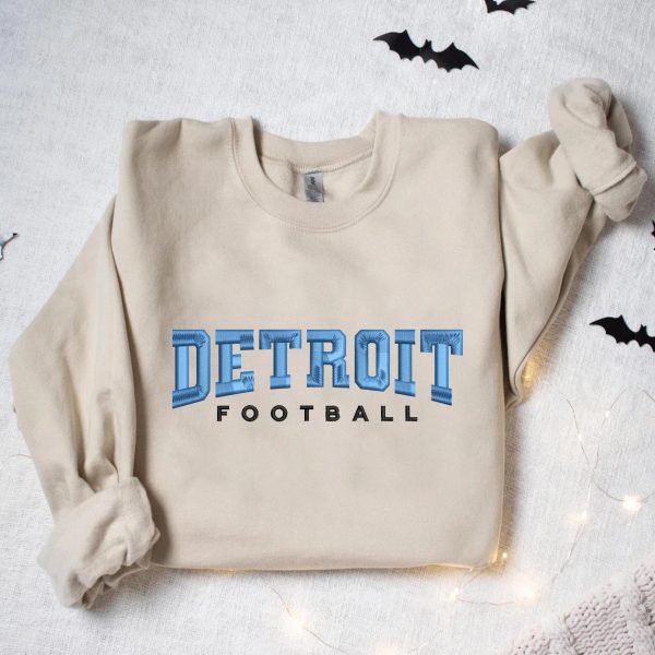 NFL Detroit Lions Football Logo Embroidered Sweatshirts, T-Shirts, Hoodies