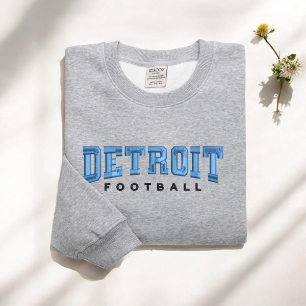 NFL Detroit Lions Football Logo Embroidered Sweatshirts, T-Shirts, Hoodies