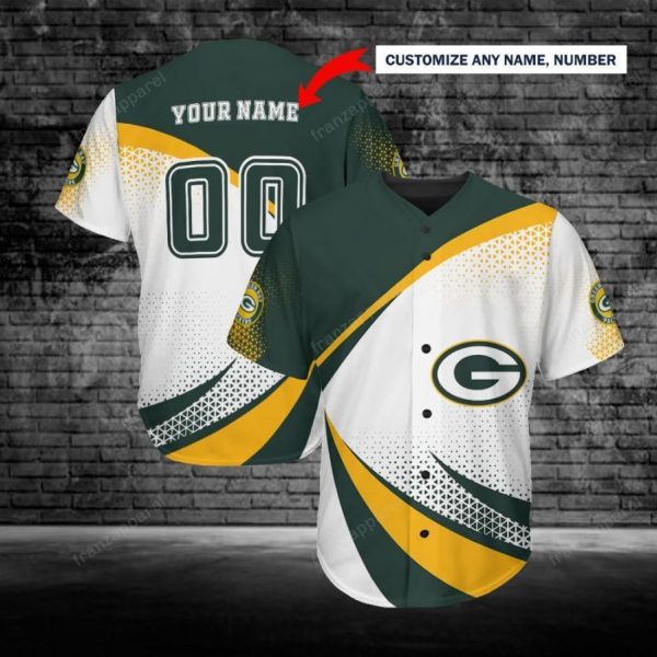 Personalized NFL Green Bay Packers Custom Name and Number Baseball Jersey Shirts