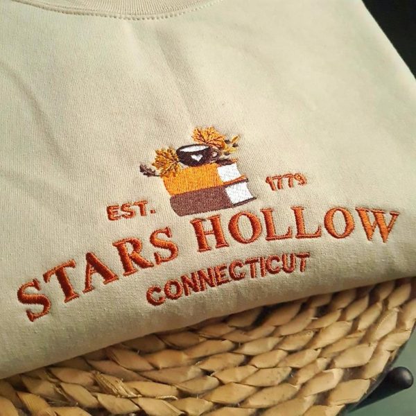 Stars Hollow Connecticut Embroidered Sweatshirt, Connecticut Book Embroidered Sweatshirt,