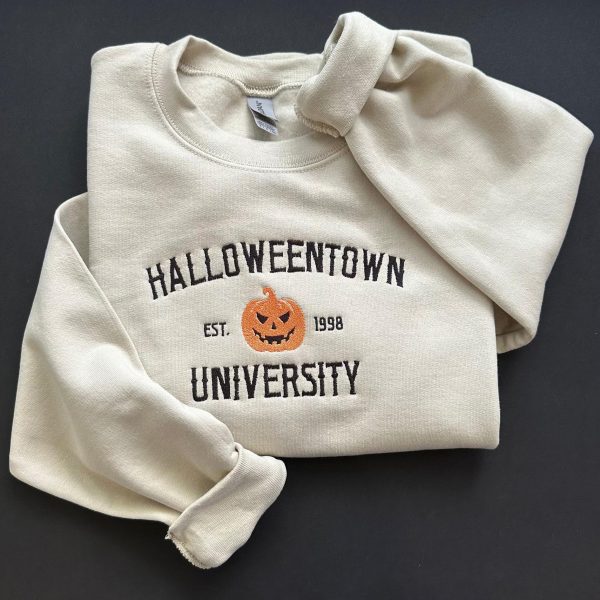 Halloweentown embroidered sweatshirt, Embroidered Halloweentown University Halloween Hoodie