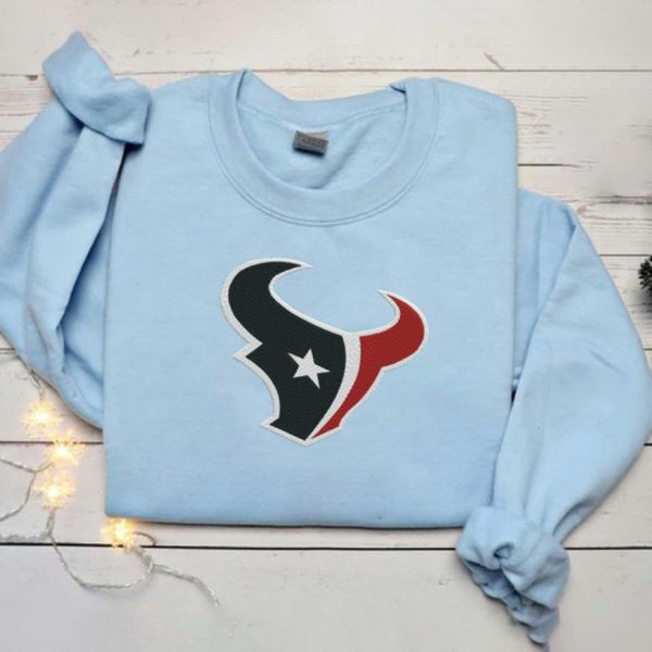 NFL Houston Texans Logo Football Embroidered Sweatshirts, T-Shirts, Hoodies