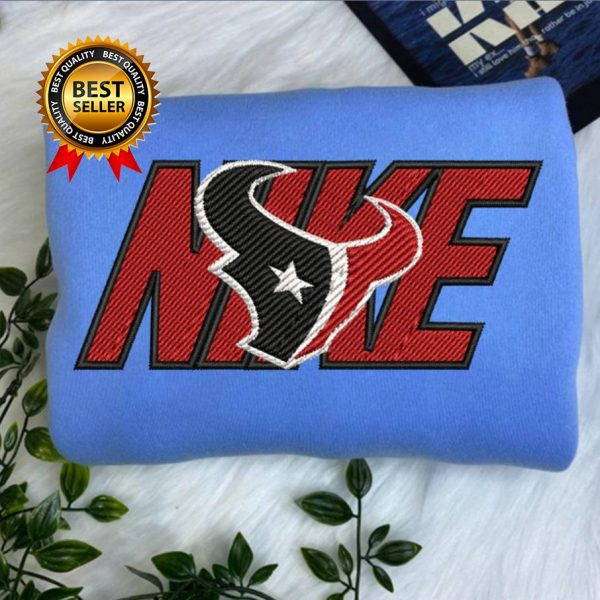 NIKE NFL Houston Texans Logo Football Embroidered Sweatshirts, T-Shirts, Hoodies