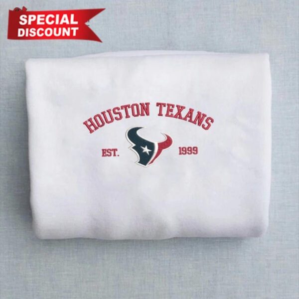 NFL Vintage 1999 Houston Texans Logo Football Embroidered Sweatshirts, T-Shirts, Hoodies