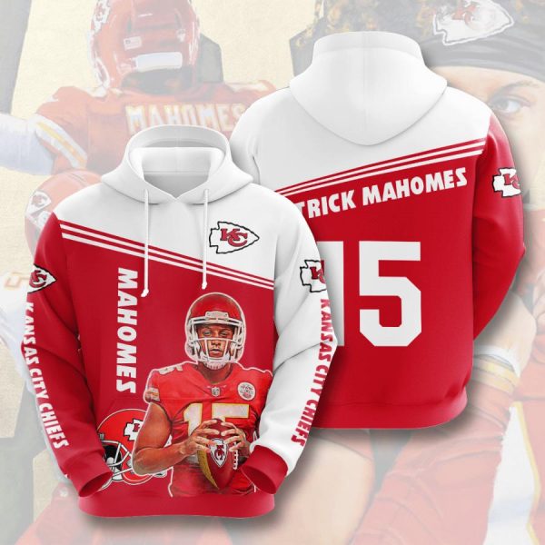 2024 NFL Kansas City Chiefs Mahomes Football Super Bowl 3D Hoodies, Sweatshirts, T-Shirts