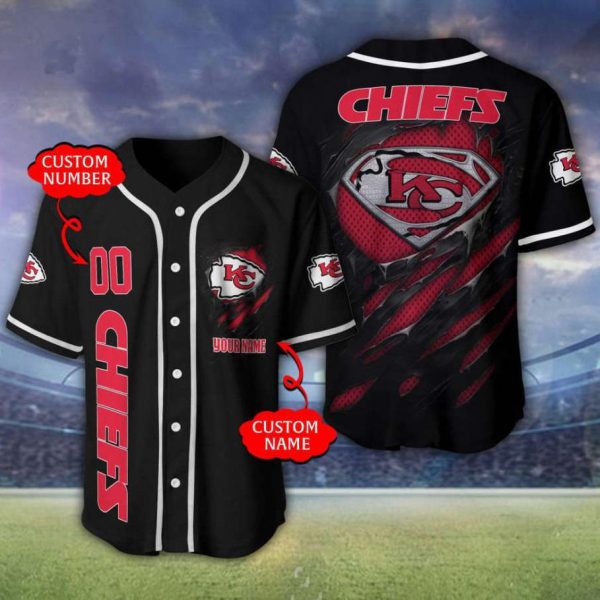 Personalized NFL Kansas City Chiefs Custom Name And Number Baseball Jersey Shirts