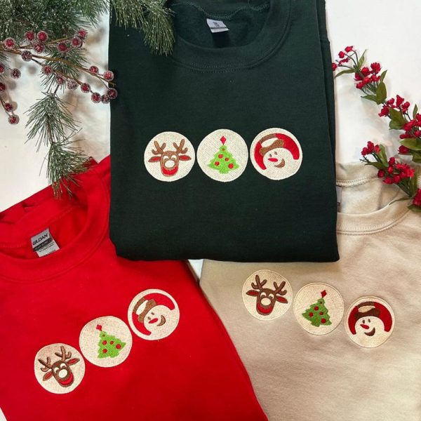 Holiday Cookie Embroidered Sweatshirt, Cookie Embroidered Hoodie, Cookie Lover Gift