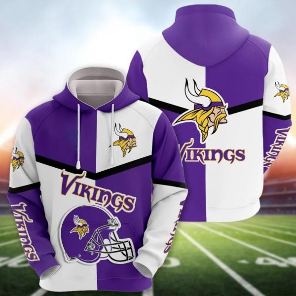 2024 NFL Minnesota Vikings Football Super Bowl 3D Hoodies, Sweatshirts, T-Shirts