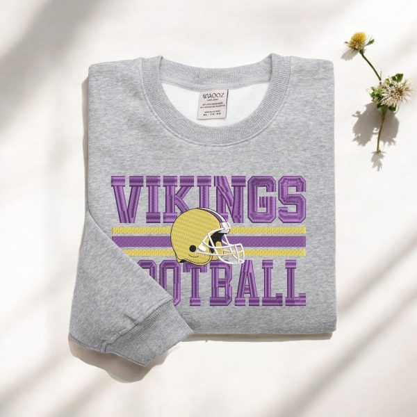 Minnesota Vikings Football Embroidered Sweatshirts, T-Shirts, Hoodies