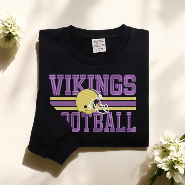 Minnesota Vikings Football Embroidered Sweatshirts, T-Shirts, Hoodies