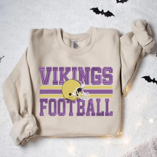 Minnesota Vikings Football Embroidered Sweatshirts, T-Shirts, Hoodies