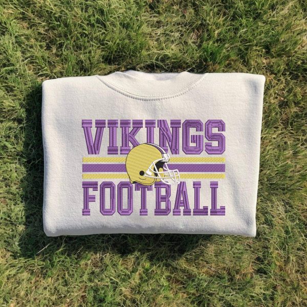 Minnesota Vikings Football Embroidered Sweatshirts, T-Shirts, Hoodies