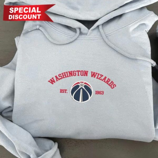 NBA Vintage Washington Wizards 1963 Basketball Embroidered Sweatshirts, T-Shirts, Hoodies