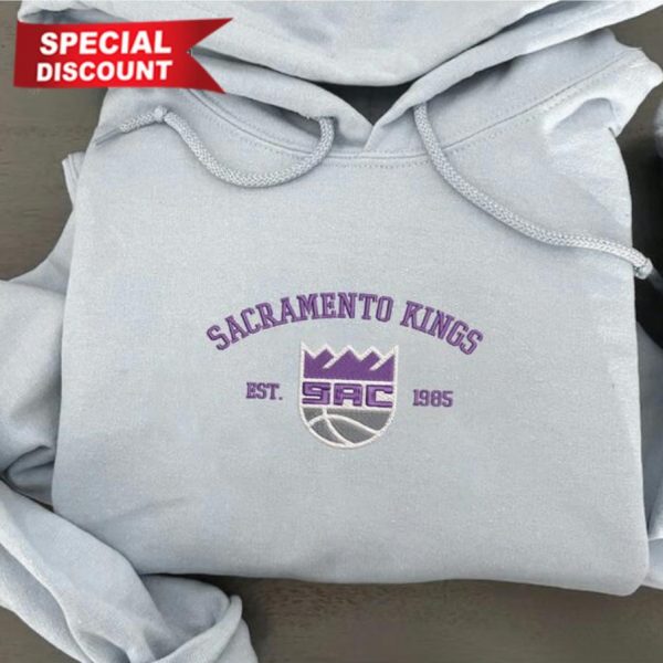 NBA Vintage Sacramento Kings 1985 Basketball Embroidered Sweatshirts, T-Shirts, Hoodies