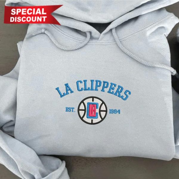 NBA Los Angeles Clippers 1984 Basketball Embroidered Sweatshirts, T-Shirts, Hoodies