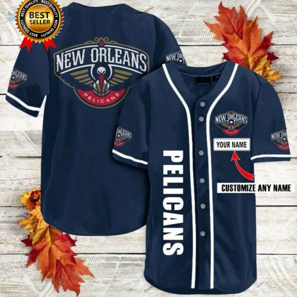 Personalized NBA New Orleans Pelicans Basketball Custom Name Baseball Jersey Shirts