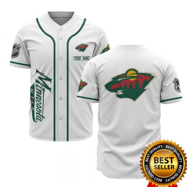 Personalized NHL Minnesota Wild Hockey Custom Name Baseball Jersey Shirts