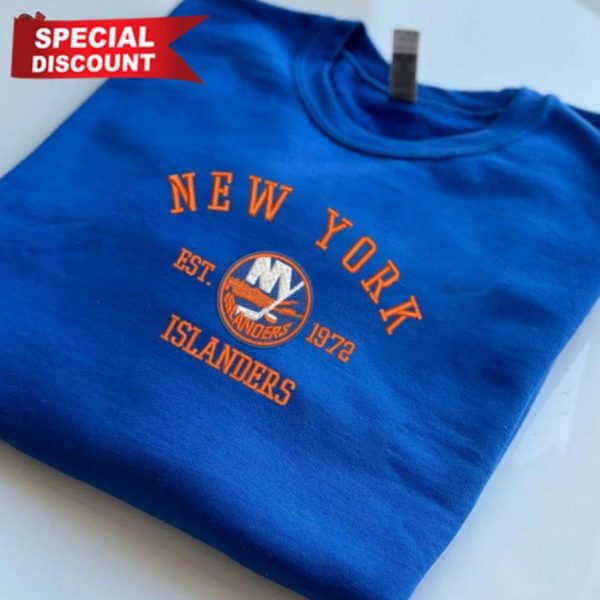 NHL New York Islanders 1972 Football Embroidered Sweatshirts, T-Shirts, Hoodies