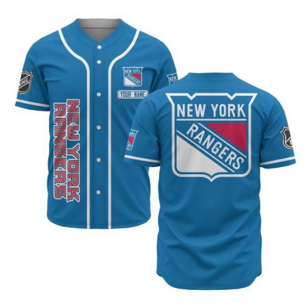 Personalized NHL New York Rangers Custom Name Baseball Jersey Shirts