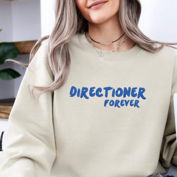 O.ne D.irection Forever Embroidered Sweatshirt, Christmas Band Embroidery Music Lover Crewneck