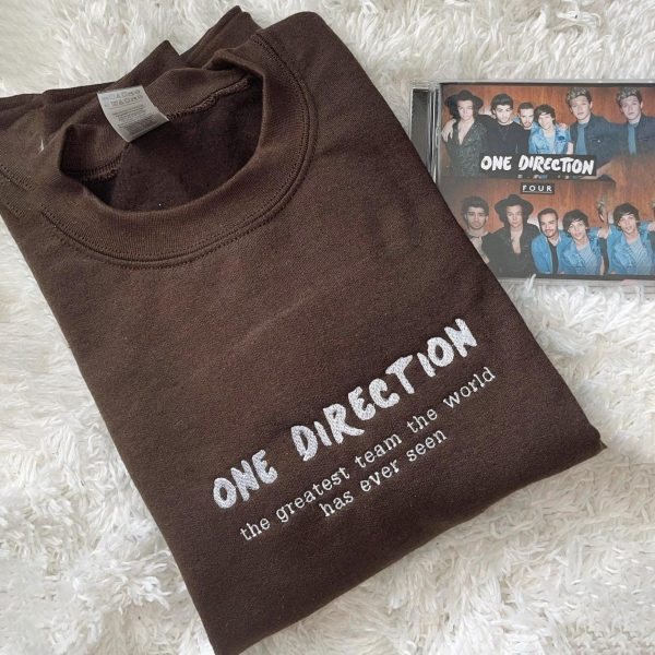 One Direction The Greatest Team The World Has Ever Seen Embroidered Sweatshirts, T-Shirts, Hoodies