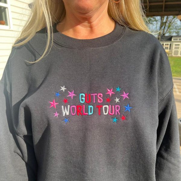 Embroidery Olivia Guts World Tour, Rodrigo Embroidered Sweatshirt