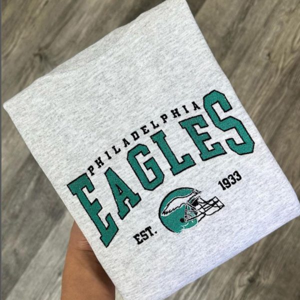 Philadelphia Football Go Birds Gang Embroidered sweatshirt, Football Sunday Embroidered Hoodie