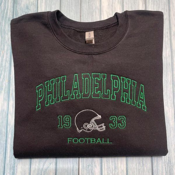 Embroidered Philadelphia Football Sweatshirt, Embroidered Philadelphia Football Fan Tshirt, Vintage Philadelphia Football Fan Crewneck