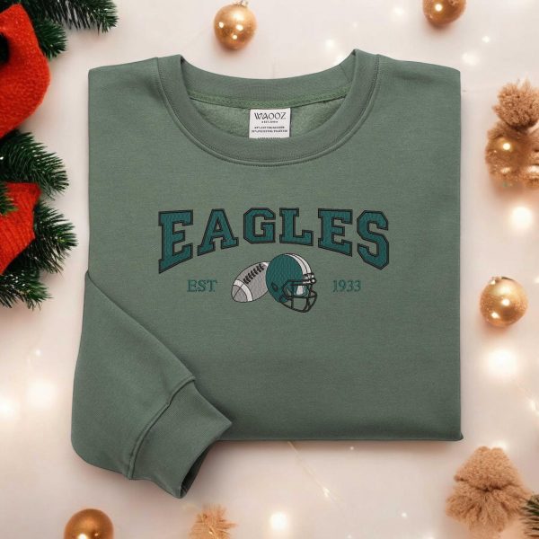 NFL Philadelphia Eagles 1933 Football Embroidered Sweatshirts, T-Shirts, Hoodies