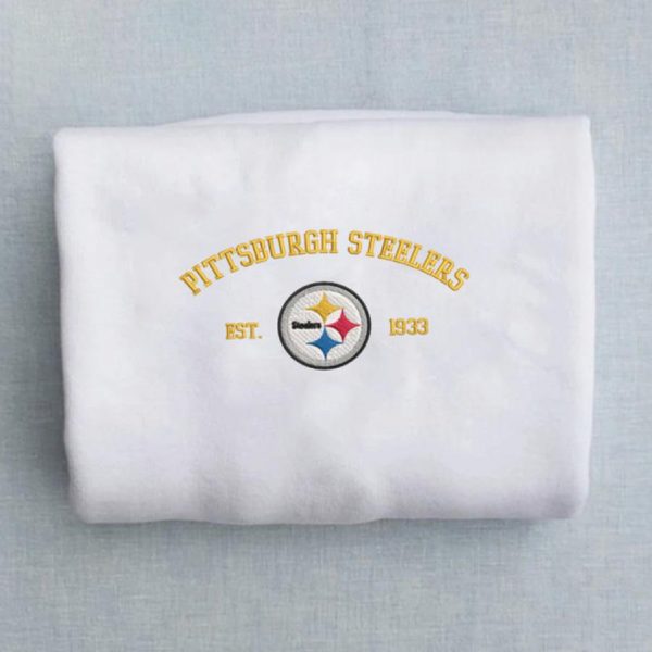 NFL Pittsburgh Steelers 1933 Football Logo Embroidered Sweatshirts, T-Shirts, Hoodies